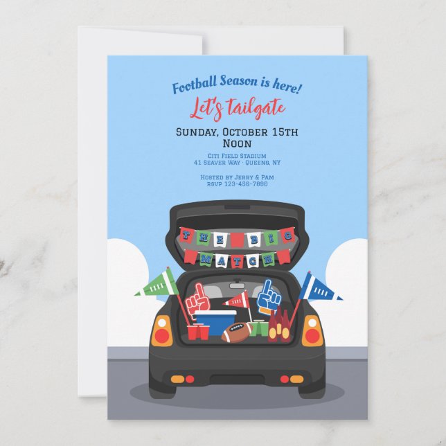 Invitation de la fête sur mesure (Devant)