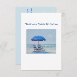 Invitation de la fête tropicale