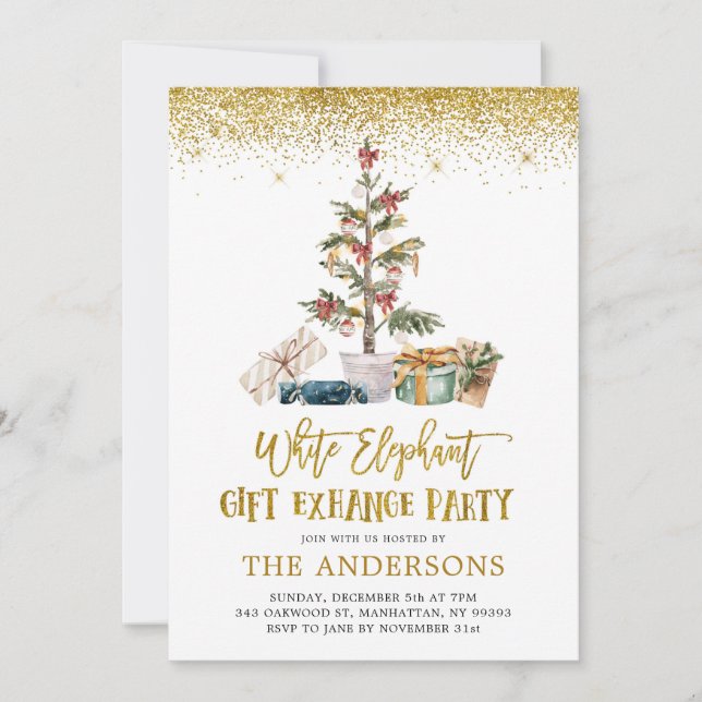 Invitation de la fête White Elephant (Devant)