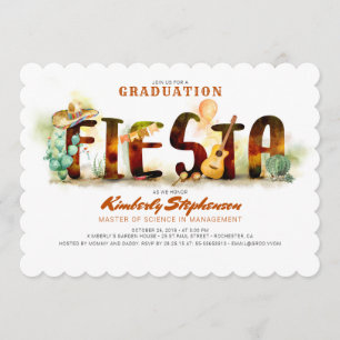 Invitation de la Fiesta Graduation   Parti mexicai