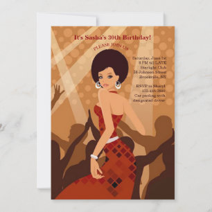 Invitation de la Fille de la Fête (Afro-Américaine