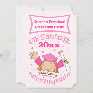 Invitation de la Fille de la fête de graduation
