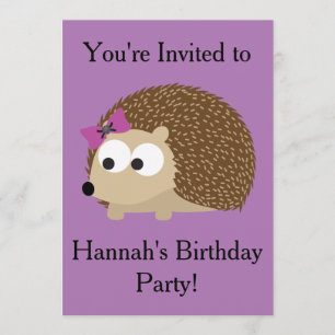 Invitation de la Fille Hedgehog
