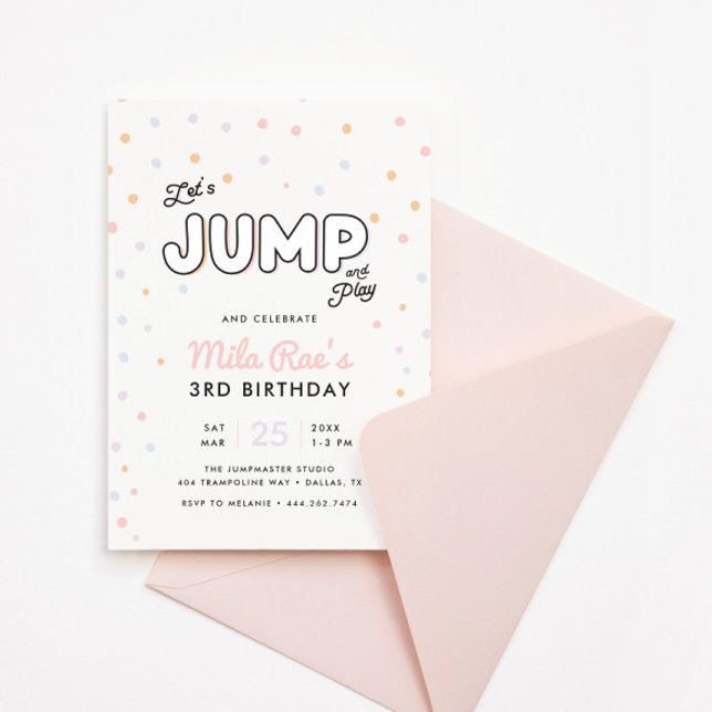 Invitation de la Fille Preppy Jump & Bounce Party (Créateur téléchargé)