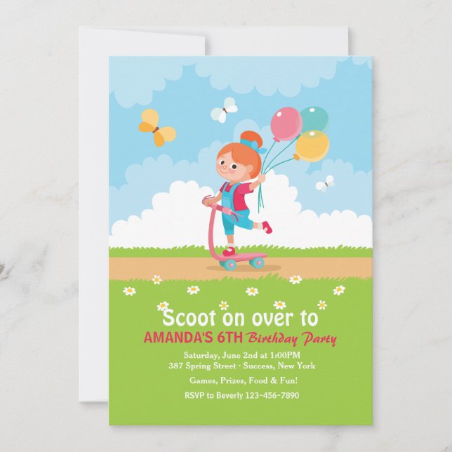 Invitation de la Fille Scooter (Devant)