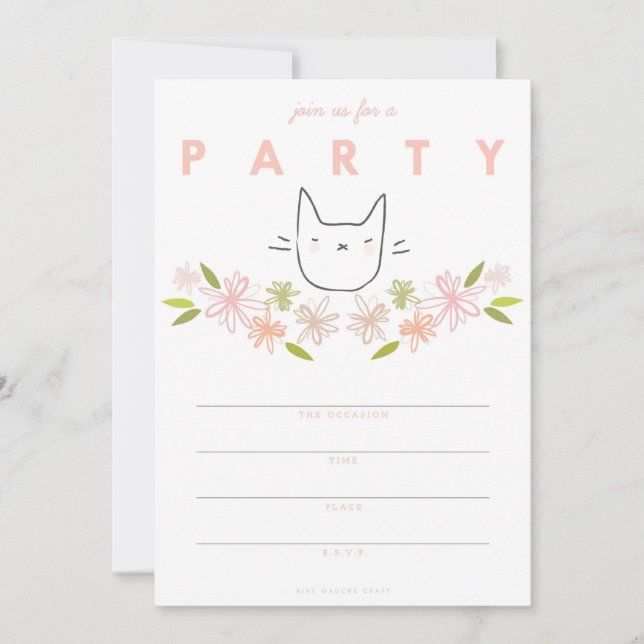 Invitation de la Garden Cat Party (Devant)
