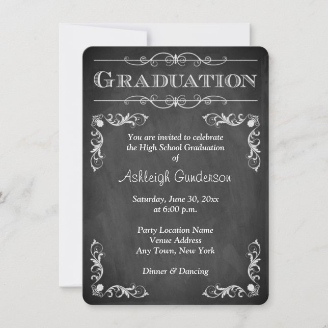 Invitation de la graduation du tableau de bord noi (Devant)