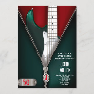 Invitation de la guitare rock 50e Anniversaire