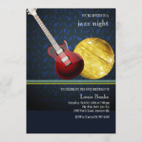 Invitation de la guitare rouge