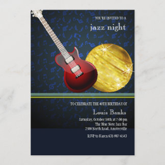 Invitation de la guitare rouge