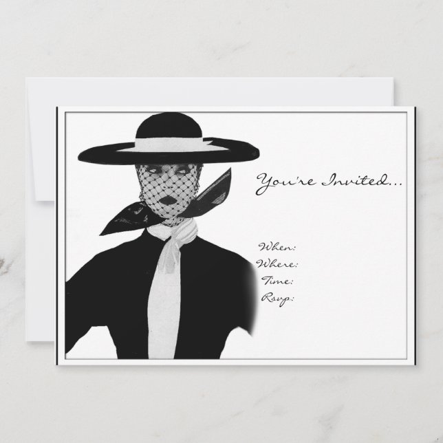 Invitation de la haute société vintage (Devant)