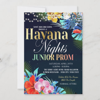 Invitation de la Havana Night Junior