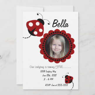 Invitation de la Invitation de photos Lady Bug
