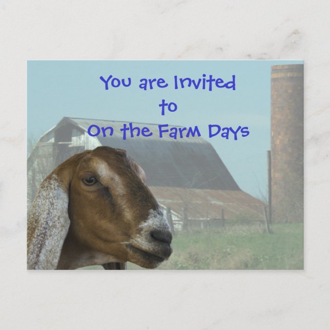 Invitation de la journée de la ferme de chèvres Nu (Devant)