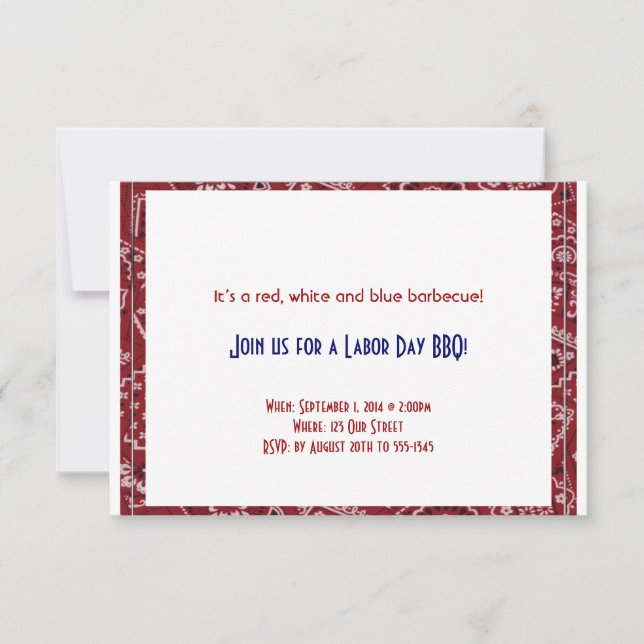 Invitation de la Journée du Travail des cadres de  (Devant)