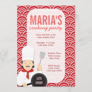 Invitation de la Kitchen Party de la Cuisine rouge