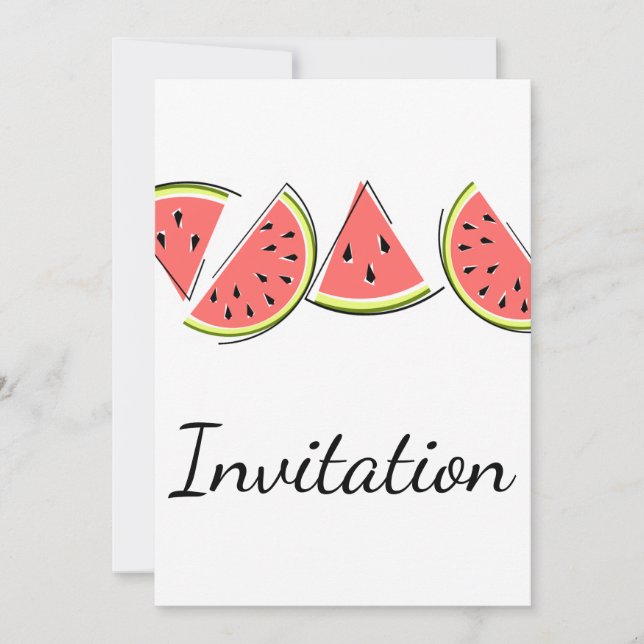 Invitation de la ligne Watermelon verticale (Devant)