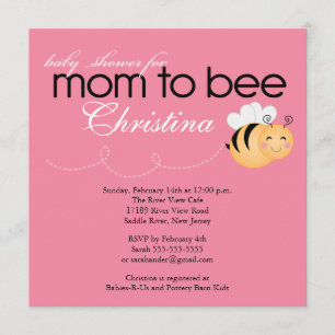 Invitation de la maman moderne à Baby shower