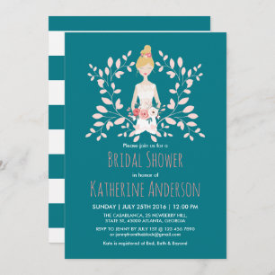 Invitation de la Mariage turquoise robe de mariée