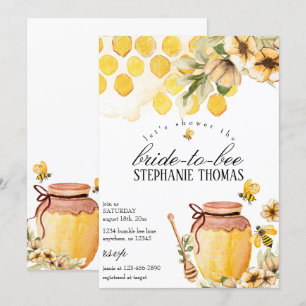 Invitation de la mariée au Baby shower d'abeilles