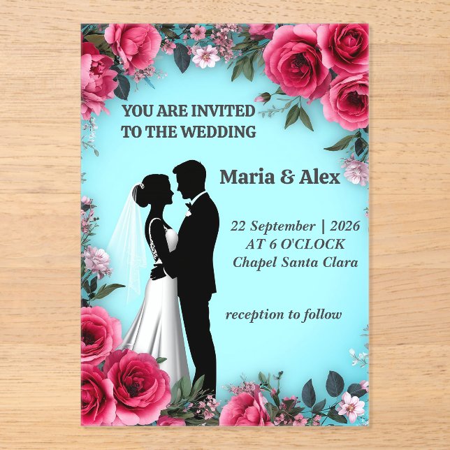 ✨ Invitation de la mariée fleurie pour l'événement (Recto)