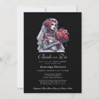 Invitation de la mariée ou de mourir Élégante Goth