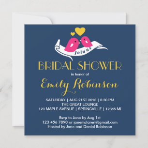 Invitation de la marine Blue Lovebirds