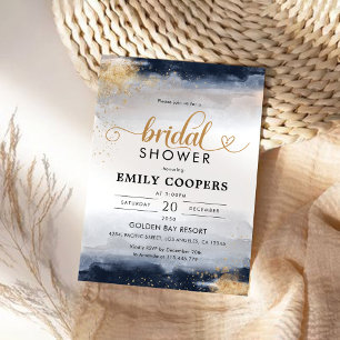 Invitation de la marine et de la douche nuptiale