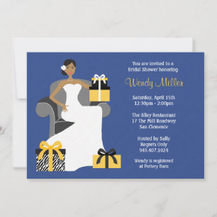 Invitation de la marine et de la douche nuptiale j