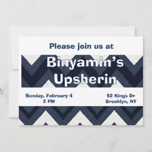 Invitation de la marine zigzag upsherin