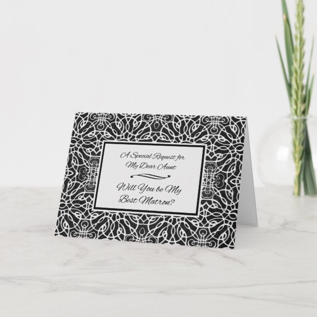 Invitation de la Matrone d'Honneur pour une Tante, (Devant)