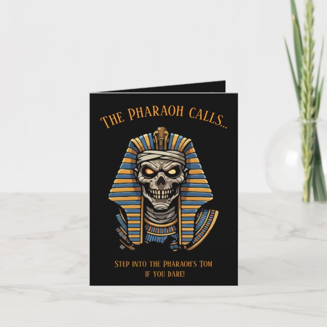 🖤 Invitation de la momie du pharaon noir 🎃✉️ (Devant)