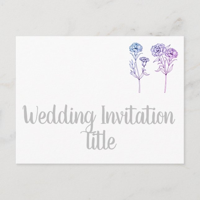 Invitation de la nation mariage (Devant)