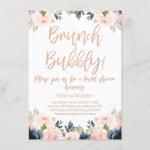 Invitation de la nuptiale Brunch Floral