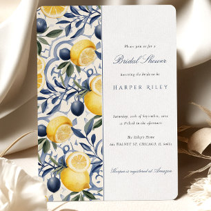 Invitation de la nuptiale Citrus & Azulejo Sunlit