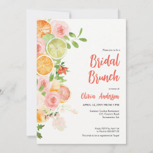 Invitation de la nuptiale Citrus Brunch Shoch
