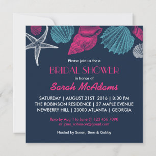 Invitation de la nuptiale de la marine Blue Sea Sh