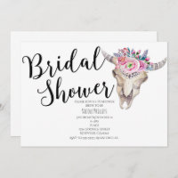 Invitation de la nuptiale de la vache florale Boho