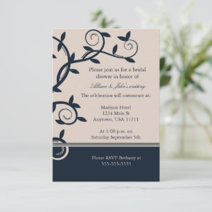 Invitation de la nuptiale de la vigne bleue