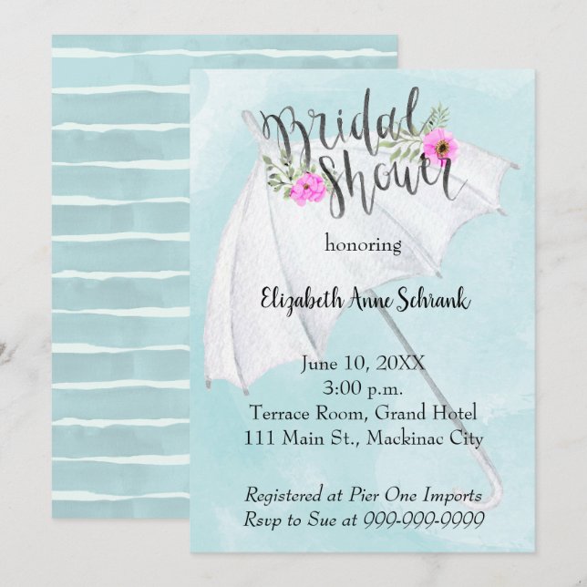 Invitation de la nuptiale de mariage de printemps (Devant / Derrière)