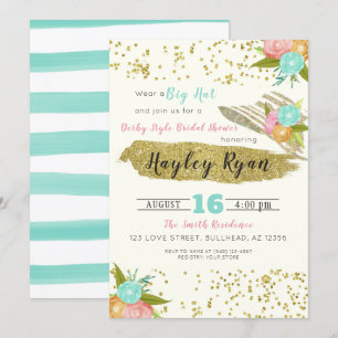 Invitation de la nuptiale de style Kentucky Derby