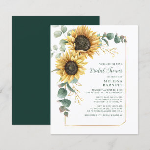 Invitation de la nuptiale de tournesol Eucalyptus