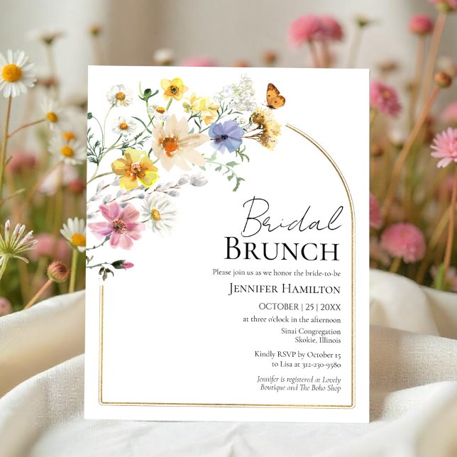 Invitation de la nuptiale Fleur sauvage Brunch (Créateur téléchargé)