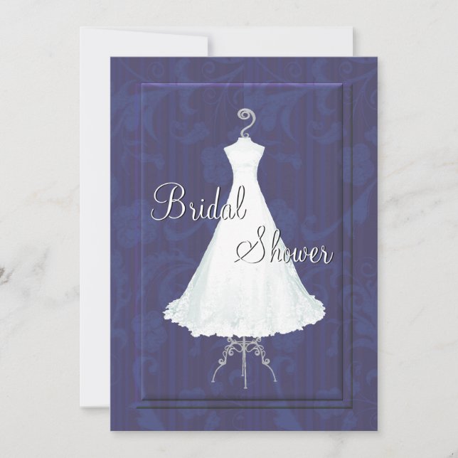 Invitation de la nuptiale Gown sur stand Shower (Devant)