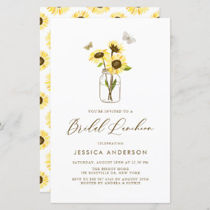 Invitation de la nuptiale Jar des tournesols jaune