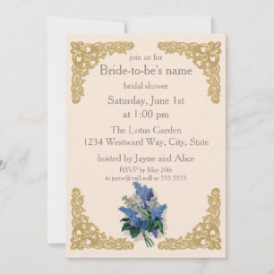 Invitation de la nuptiale Lilacs vintage