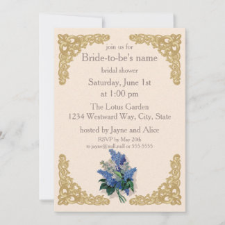 Invitation de la nuptiale Lilacs vintage