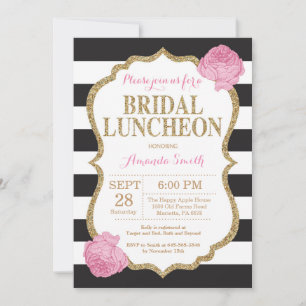 Invitation de la nuptiale noire rose et or