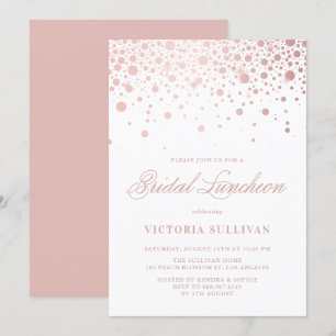 Invitation de la nuptiale rose Gold Foil Confetti