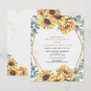 Invitation de la nuptiale Sunflower Gold Budget